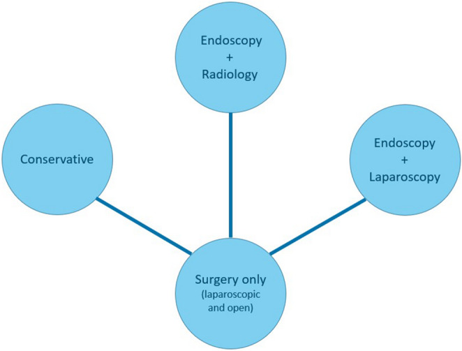 Approaches for the treatment of perforated peptic ulcers: a network meta-analysis of randomized controlled trials.