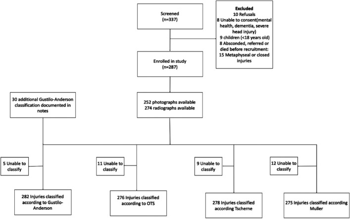 Do Open Fracture Classification Systems Predict Functional Outcomes in a Low-Income Country?: A Prospective Study of 287 People with Open Tibia Fractures in Malawi.