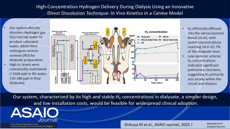 High-Concentration Hydrogen Delivery During Dialysis Using an Innovative Direct Dissolution Technique: In Vivo Kinetics in a Canine Model.