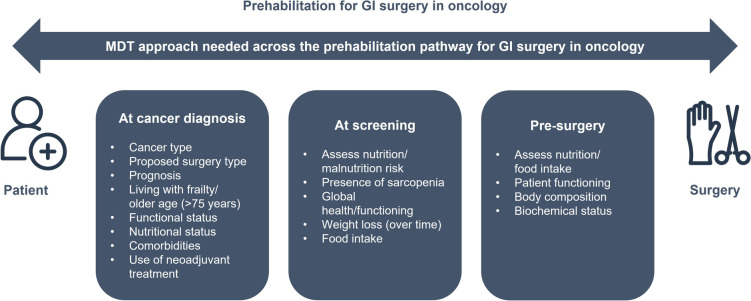 Nutrition in Oncology: Overcoming Challenges to Optimize the Patient Journey from Prehabilitation to Rehabilitation.