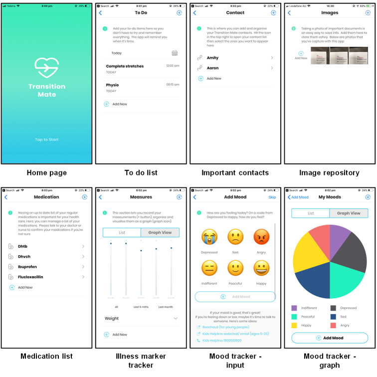 A Mobile Phone App to Support Self-Management and Transition to Adult Health Services in Young People With a Chronic Illness: Single-Arm Pilot Intervention Study.
