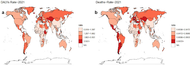 Global burden of thyroid cancer attributed to high body mass index and predictive trends: estimated results from the global health data study, 1990-2021.