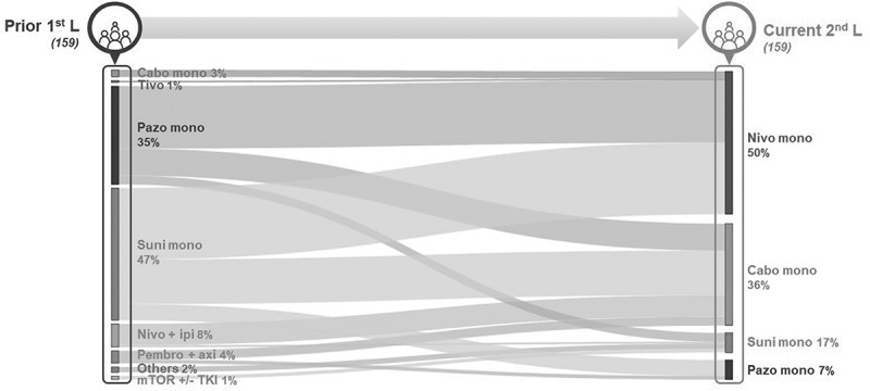 Patterns of treatment in first and subsequent lines in RCC in Spain. A real-world descriptive cross-sectional study.