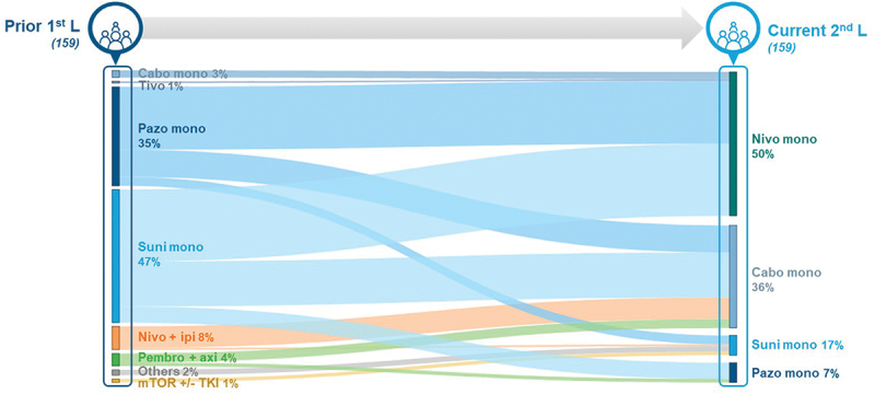 Patterns of treatment in first and subsequent lines in RCC in Spain. A real-world descriptive cross-sectional study.