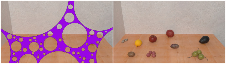 The illusory perception of occluded space as empty depends on the occluded area.