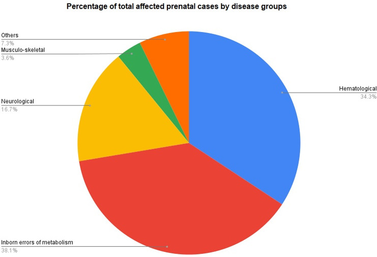 Prenatal diagnosis of rare genetic disorders: fourteen years' experience of a tertiary genetic centre from India.