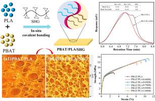 Synthesis of a biodegradable epoxy-based terpolymer for simultaneously enhancing mechanical and thermal properties of poly(butylene adipate-co-terephthalate)/poly(lactic acid) blends