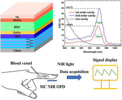 Simultaneous Enhancement of Narrowband Detection and Suppression of Dark Current in Organic Near-Infrared Photodetectors via Second-Order Resonant Microcavity