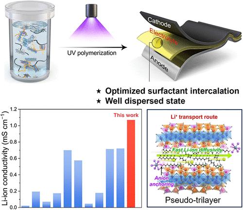 Pseudo-trilayer Organoclay Enables Directed Li+ Transport and Anion Trapping in Quasi-Solid-State Gel Electrolytes