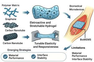 Emerging nanomaterials for conductive electroactive and stretchable hydrogels in biomedical microdevices