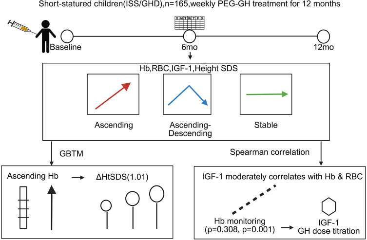 Longitudinal Hemoglobin Trajectories and Their Association with Growth Response in Short Stature Children (Aged <15 Years) Undergoing Weekly Growth Hormone Therapy: A Real-World Cohort Study.