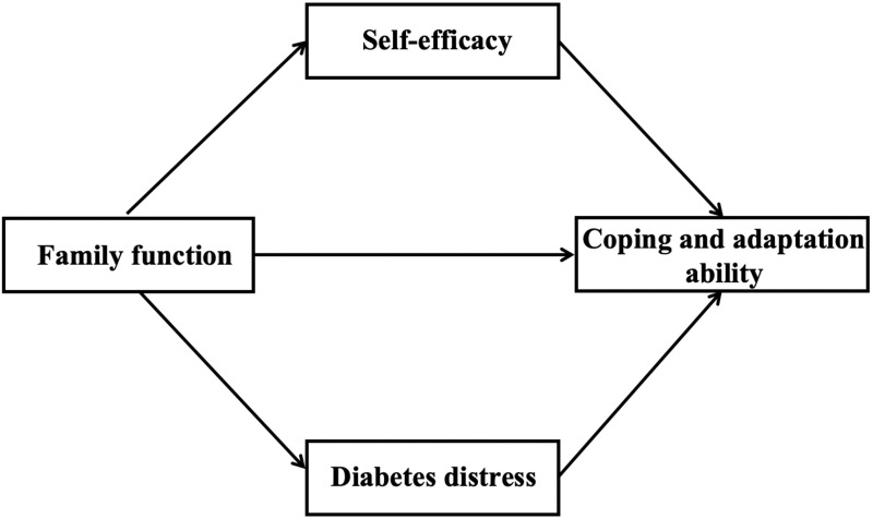Diabetes Distress and Self-Efficacy Mediate the Relationship Between Family Function and Coping in Young and Middle-Aged Patients with Type 2 Diabetes Mellitus.