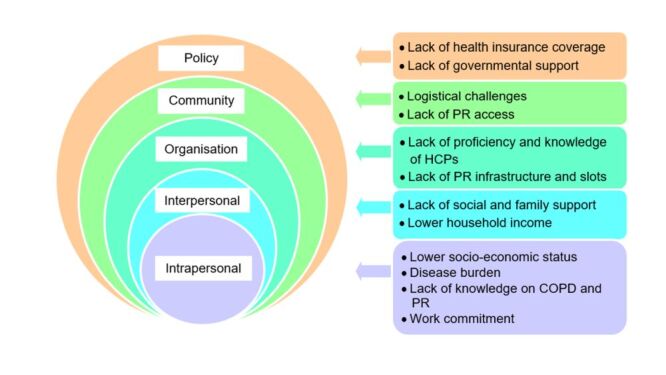 Barriers and enablers to centre-based pulmonary rehabilitation for patients with chronic obstructive pulmonary disease in low- and middle-income countries: a systematic review.