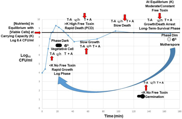 Toxin-antitoxins and sigma factors may optimize the fitness of free-living bacteria throughout the life cycle via an integrated nutrient-responsive cybernetic system.
