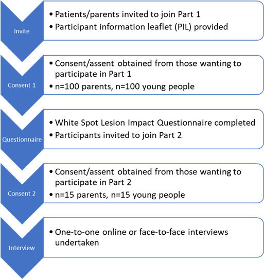 Perception and Impact of White Spot Lesions in Young People Undergoing Orthodontic Treatment and Their Guardians: Protocol for a Mixed Methods Study.