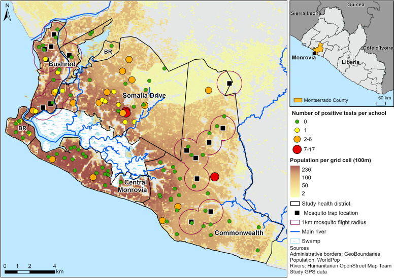 Assessing the need to implement mass drug administration against Wuchereria bancrofti infection using both human serology and xenomonitoring in the urban conurbation of Monrovia, Liberia.