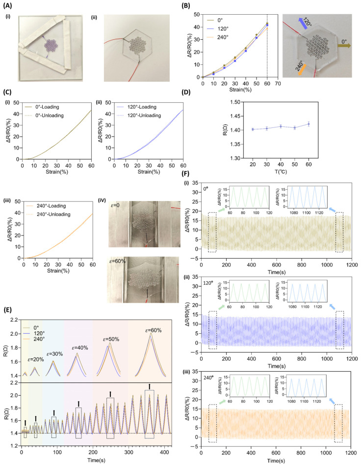 A Peano-Gosper Fractal-Inspired Stretchable Electrode with Integrated Three-Directional Strain and Normal Pressure Sensing.