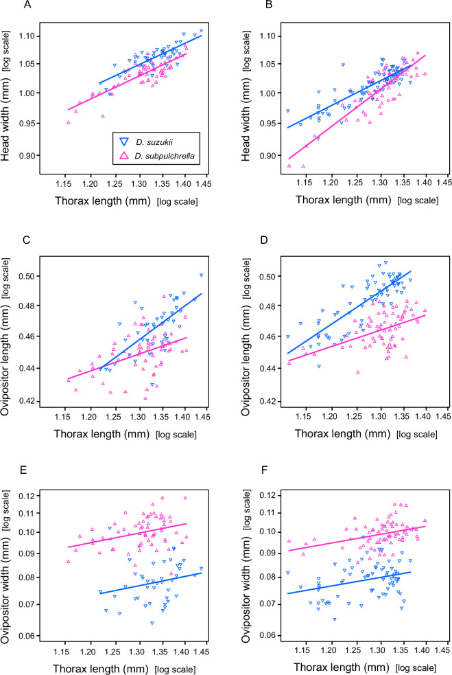 Scaling of ovipositor size in two species of <i>Drosophila</i>: altered genital coupling mechanisms and evolution of allometric slopes.