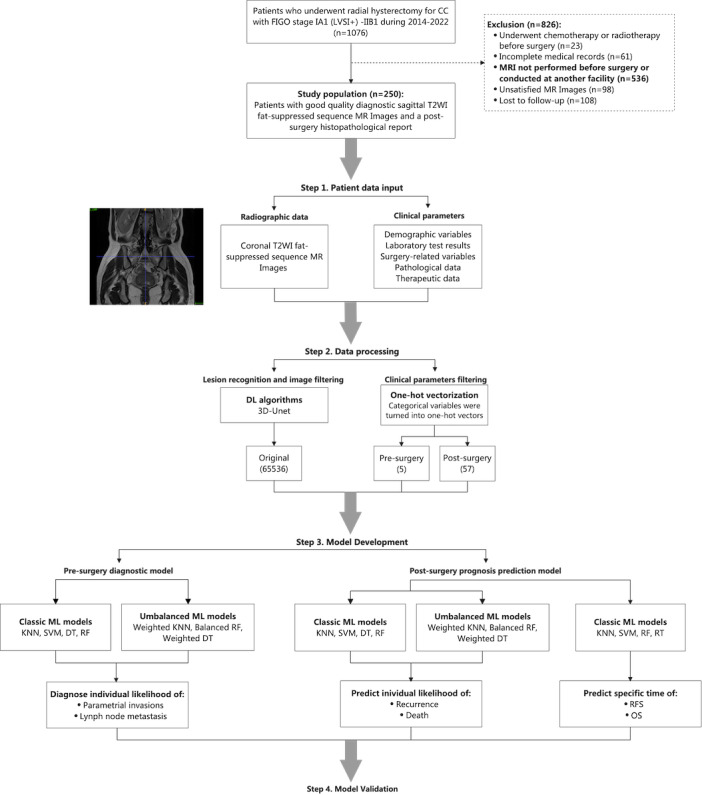 Machine Learning for Preoperative Assessment and Postoperative Prediction in Cervical Cancer: Multicenter Retrospective Model Integrating MRI and Clinicopathological Data.