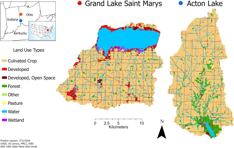 Multiple environmental stressors mediate cyanobacteria recruitment in microcosms simulating spring conditions from two Midwest US hypereutrophic reservoirs.