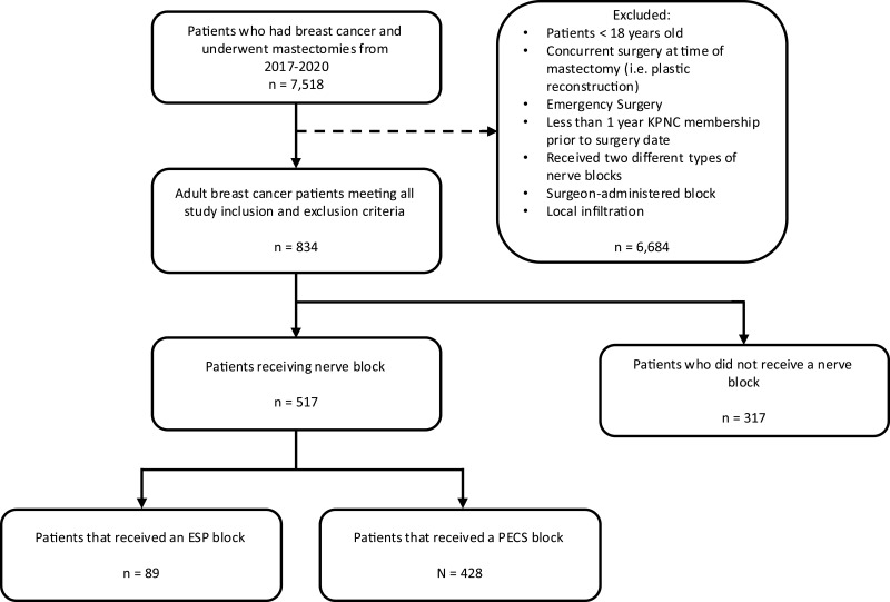 Erector Spinae Plane versus Pectoralis Nerve Block for Mastectomy in Cancer Patients: A Retrospective, Multicenter Cohort Study.