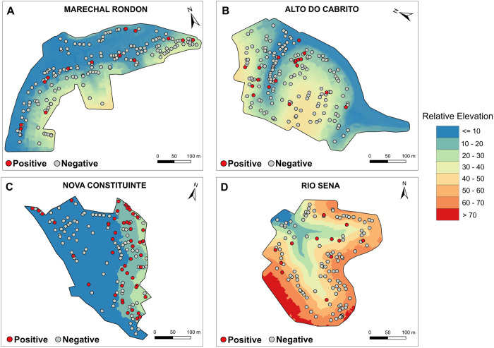 Topography and environmental deficiencies are associated with chikungunya virus exposure in urban informal settlements in Salvador, Brazil.
