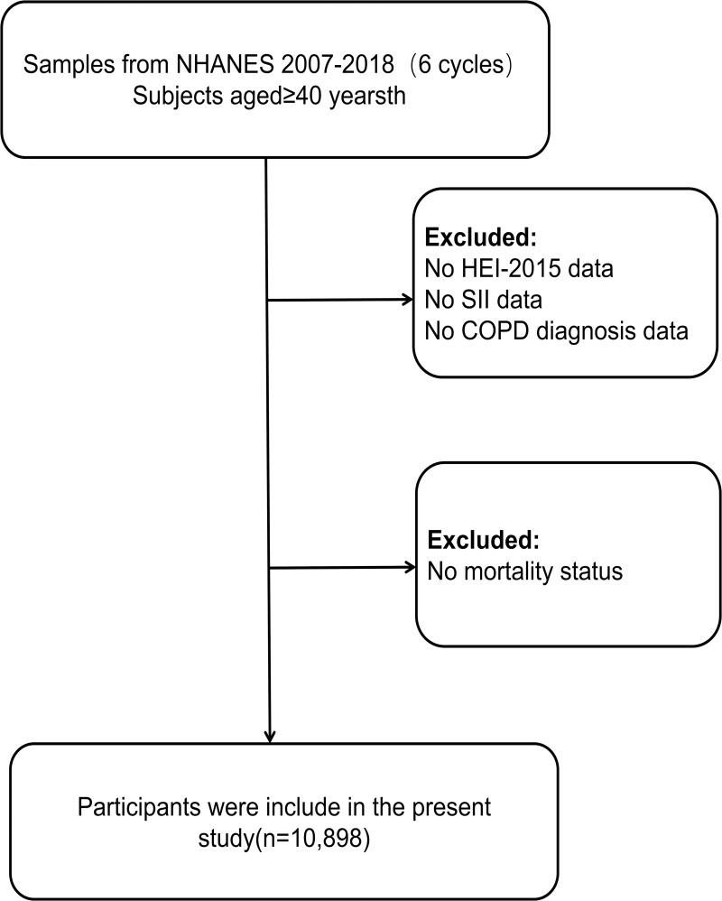 Prevalence and Prognostic Significance of Systemic Inflammation Index and Diet Quality in Patients with Chronic Obstructive Pulmonary Disease: Evidence from the Cohort Study of NHANES 2007-2018.