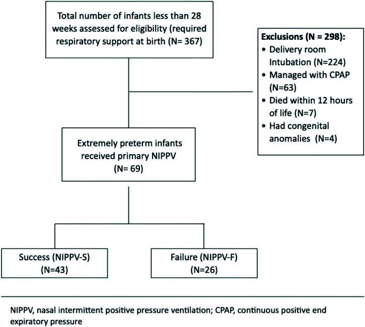 Predictors and outcomes of successful primary nasal intermittent positive pressure ventilation in extremely preterm infants: A retrospective observational study.