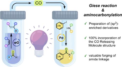Aldehydes as CO Releasing Molecules: In Situ and Ex Situ Giese Reactions and Palladium-Catalyzed Aminocarbonylations