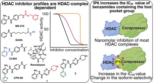 The Allosteric Regulator Inositol Phosphate Dramatically Affects the Efficacy and Selectivity of Inhibitors for Different HDAC Complexes