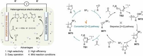 A versatile electrocatalytic [3+2] ring expansion approach for efficient electrosynthesis of oxa-/aza-heterocyclic compounds