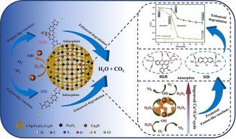 Natural sporopollenin cooperated with Cu2O for enhancing Fenton-like reaction and insight into its adsorption contributing to the degradation of rhodamine b and methylene blue