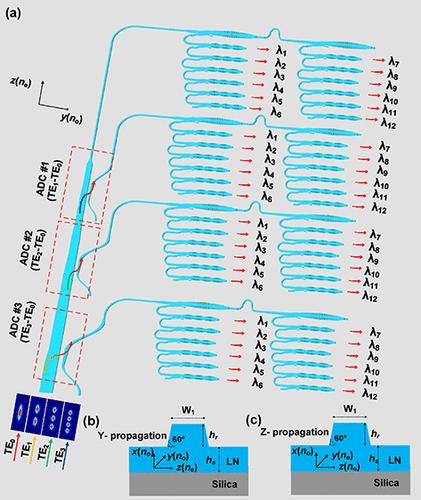 Hybrid Mode/Wavelength Multiplexer Based on Lithium Niobate on Insulator