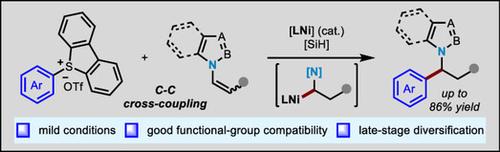 Nickel-Catalyzed Cross Coupling of N-Alkenyl Heterocycles and Aryl Sulfonium Salts: Expedient Access to N-Benzyl Heterocycles