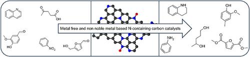 N-Containing Carbon Materials in Metal-Free and Non-Noble Metal Liquid Phase Heterogenous Catalysis