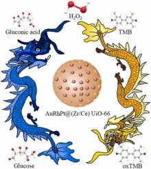 Multi-metal nanozyme loaded (Zr/Ce) UiO-66 driven self-cascade catalysis nanoreactor based on split aptamer for sensitive detection of pathogenic bacteria