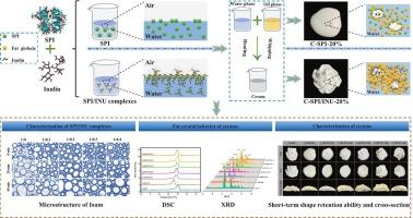 Soy protein isolate/inulin complexes as potential sugar replacers in cream: Mechanism analysis based on fat crystal behavior
