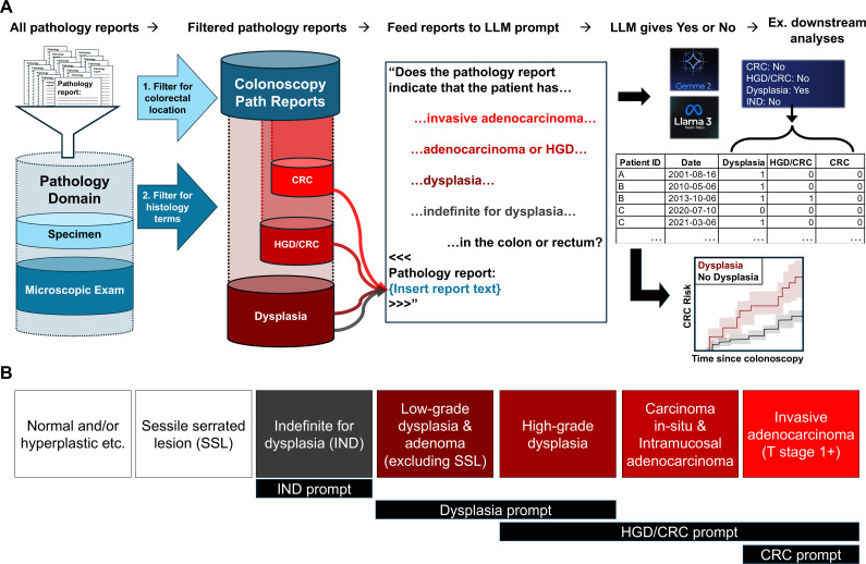 Large language models for extracting histopathologic diagnoses of colorectal cancer and dysplasia from electronic health records.