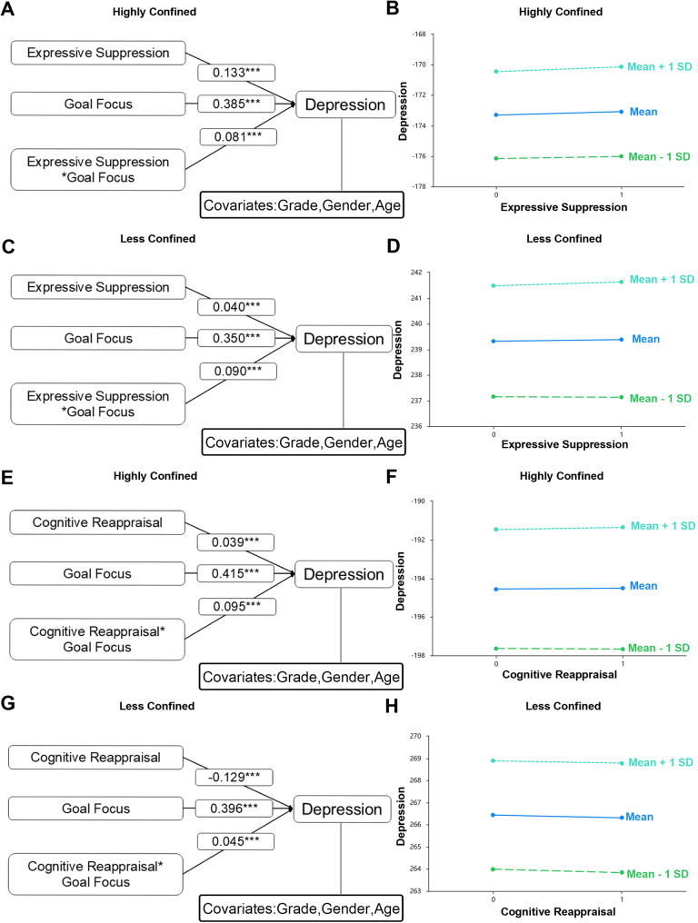 The impact of emotion regulation strategies on anxiety and depression among college students in confinement situation due to COVID-19: a relevance model of goal focus as a moderator.