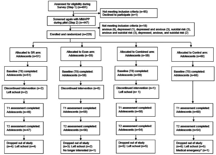 Exploring the role of resilience in selective prevention intervention for adolescents at risk of depression and anxiety in Nepal: findings from a pilot cluster randomized controlled trial.