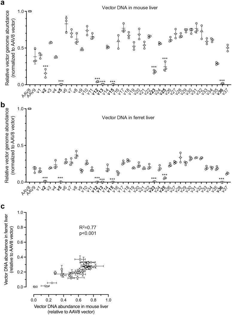 A single amino acid variant in the variable region I of AAV capsid confers liver detargeting.