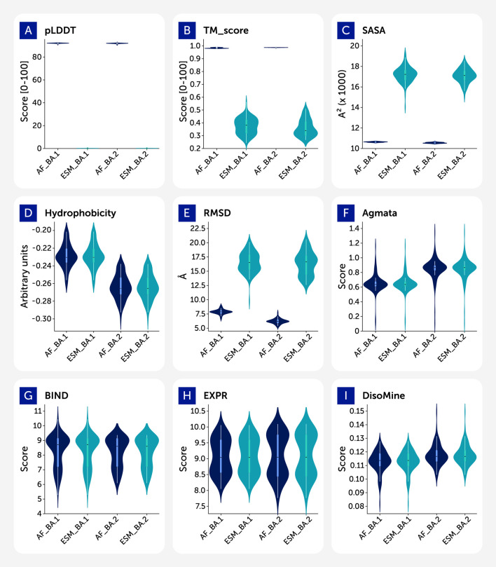 Structure-based prediction of SARS-CoV-2 variant properties using machine learning on mutational neighborhoods.