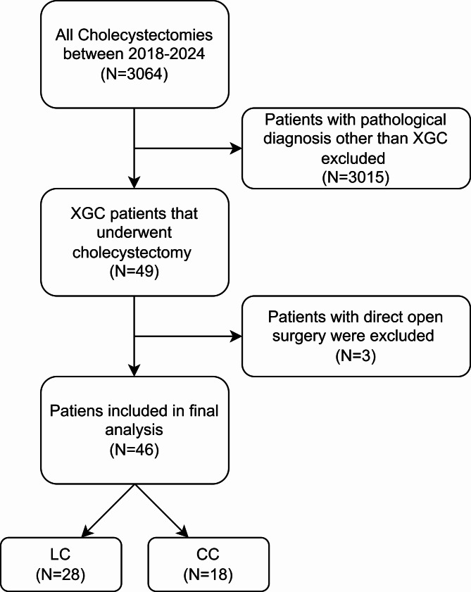 Factors affecting the risk of conversion from laparoscopy to open surgery in xanthogranulomatous cholecystitis: a retrospective cohort study.