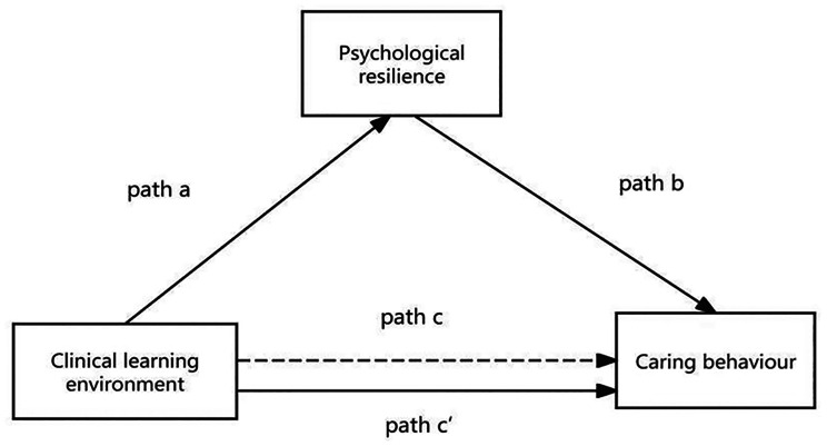 The impact of clinical learning environment factors on caring behaviors: the mediating role of psychological resilience among nursing intern students.