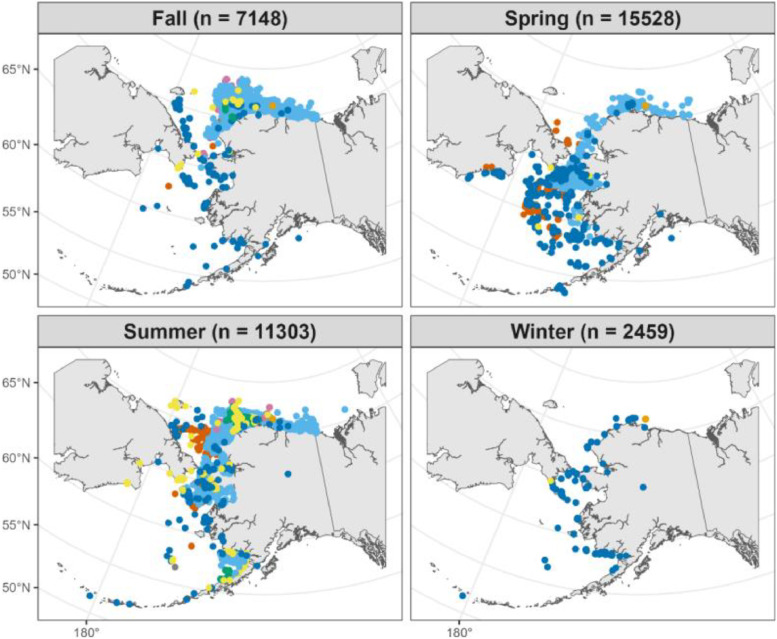 A synthesized dataset of Pacific Arctic marine mammal occurrences (1860-2024).