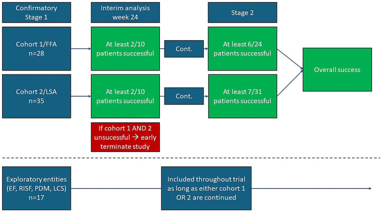 A phase 2b basket trial approach to treat multiple rare and fibrotic skin diseases.