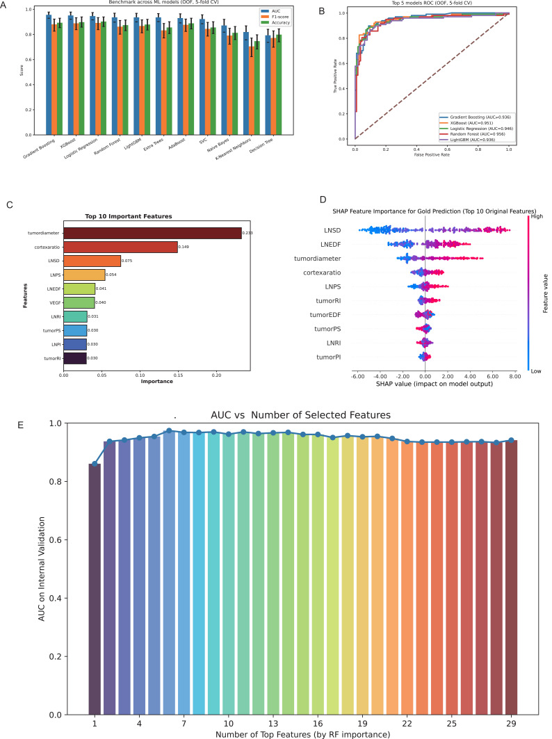 Predicting Axillary Lymph Node Metastasis in Breast Cancer Using Ultrasound and Machine Learning with SHAP.