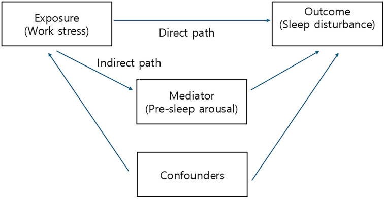 Association between work stress and sleep disturbances: the mediating role of pre-sleep arousal symptoms.