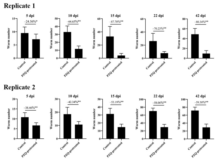 Praziquantel Pretreatment Reduces <i>Schistosoma japonicum</i> Infection in Mice by Targeting Immature Worm Stages.