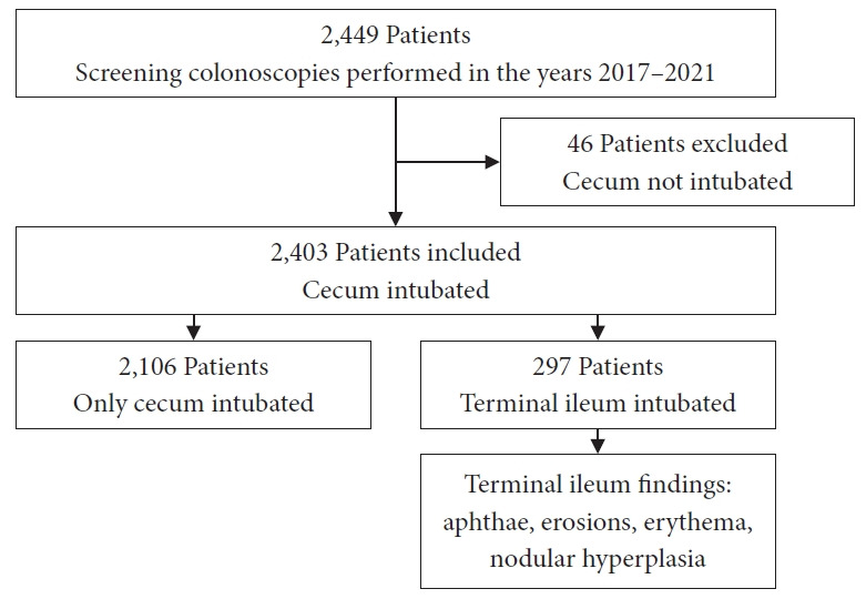 Endoscopic assessment of terminal ileum in screening colonoscopy: is it worth the effort?